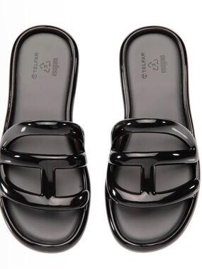 Telfar x Melissa Jelly Logo Slide Sandals